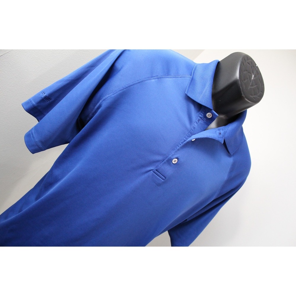 PING Golf Polo Blue DryFiber Dynamics Performance Short Sleeve Mens Large